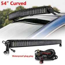 Roof 54 Curved Led Work Light Bar 4-row Combo 6000k Driving Fog Offroad 4wd Suv Roof 54 Curved Led Work Light Bar 4-row Combo 6000k Driving Fog Offroad 4wd Suv