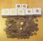 430 Wheat Pennies Bulk Lot 1909-1958 Lincoln Cents Mixed Dates / Mints  w/ Flips
