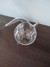 Bottiglia in Vetro soffiato forma Alambicco porta grappa tappo in sughero