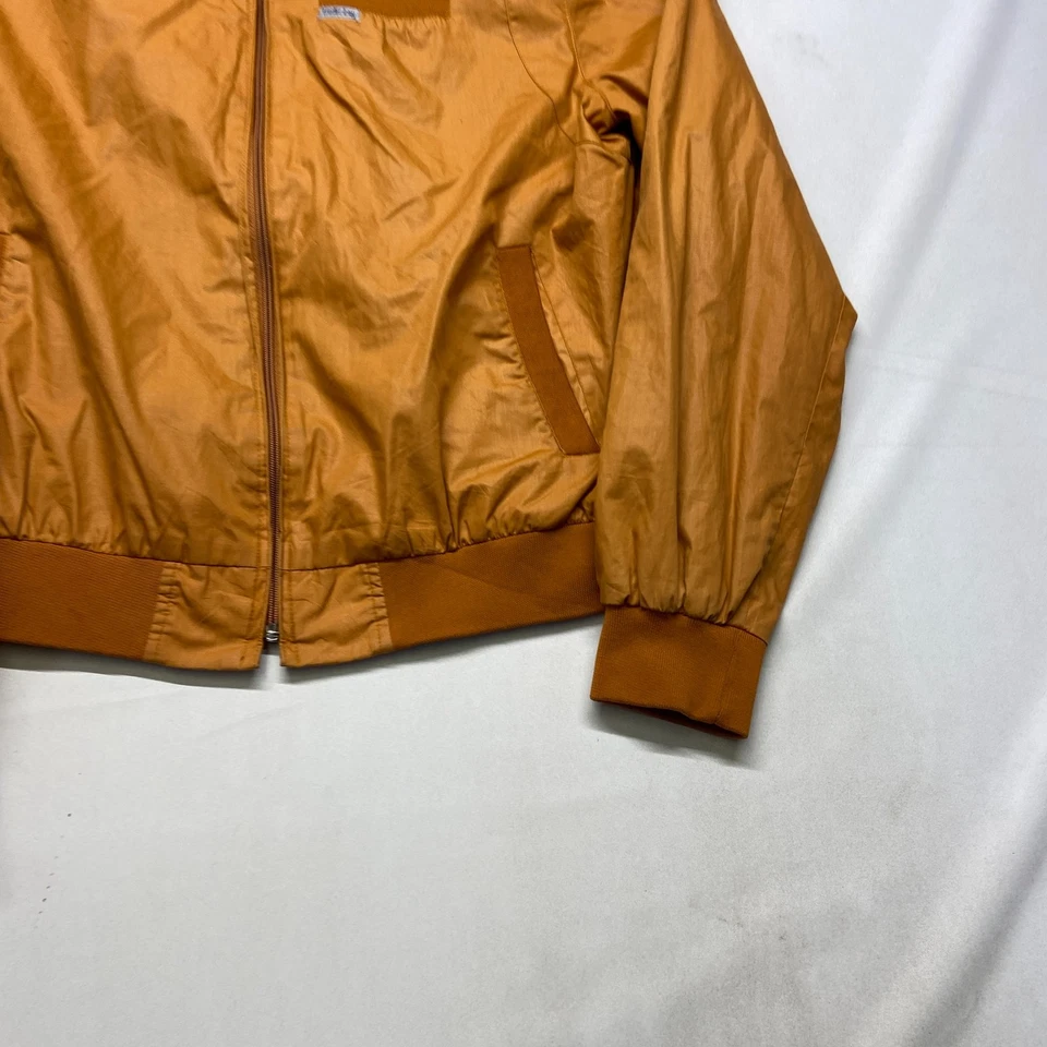 Trader Bay Bomber Jacket Men's Large Brown Cotton Pockets Full Zip Long Sleeve - Image 2 of 4