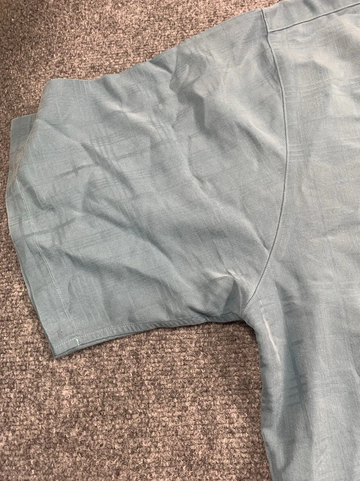 Cutter & Buck Mens Shirt 2XL Plaid Short Sleeve Button Up Casual Green - Image 3 of 4