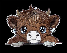 Farm animal iron on patch 4 3/4 x 3 3/4 inch