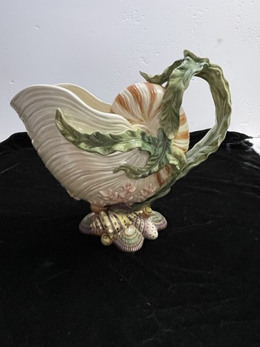 Fitz & Floyd Oceana Muster Nautilus Krug Muscheln Muscheln groß 10" T - Bild 6 von 13