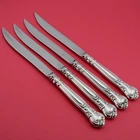 4 Sterling Silver Gorham Chantilly Steak Knives 9 1/8″ No Mono