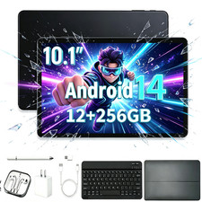 10''Android 14 Tablet 12GB RAM 256GB ROM 10-Core 8 16MP Dual Camera For Work Use