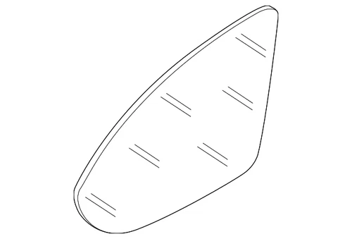 Genuine Volkswagen Mirror Glass 5G0-857-522-Q