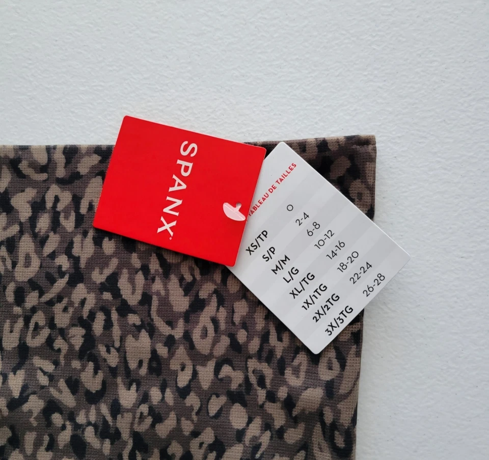 Spanx Look At Me Now Leggings Sin Costuras Mini Leopardo Mujer Botín Grande Nuevo con Etiquetas Foto 3 de 4