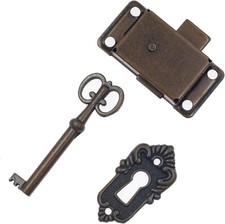 Elegant Key Lock Cupboard Lock in Antique Red - Secure Your Valuables Stylishly