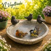 Xl VogelträNke Ø38Cm Vogelbad TräNke Futterstelle Wetterfest FrostbestäNdig