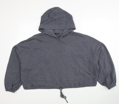 Marks and Spencer Damen Pullover Sweatshirt Grau Baumwolle Größe 14 Pulli