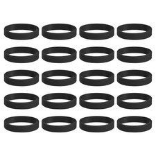20Pcs Silicone Rubber Bands Non-slip 3.54 Inch Flat for Books, Black