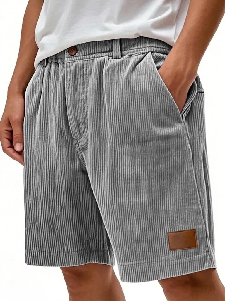 Cargo Men Shorts Y2K Streetwear Corduroy Vintage Casual Workwear