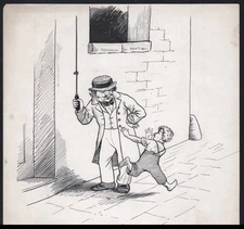 Lausbub boy long nose street child boy street drawing drawing