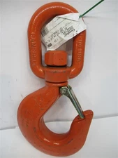 Campbell 3953215PL, 1-1/4", 15 Ton WLL, #12 Alloy Swivel Hoist Hook - Latched