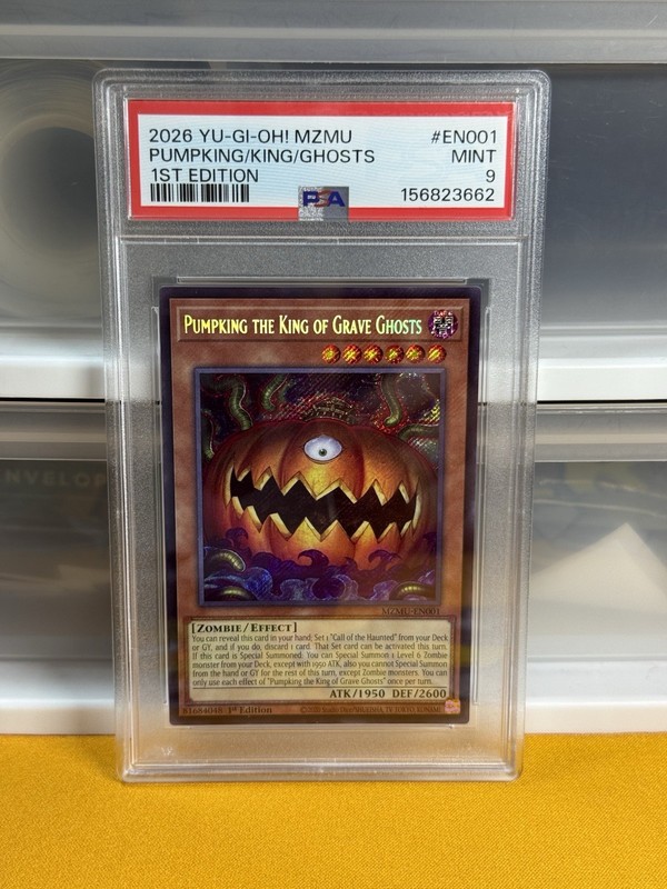 Yu-Gi-Oh! Pumpking King of Grave Ghosts 1st Ed Graded PSA 9 MINT / Low Pop 3!