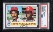 1979 Topps League Leaders Jim Rice George Foster #2 PSA 3 HOF 0d6c