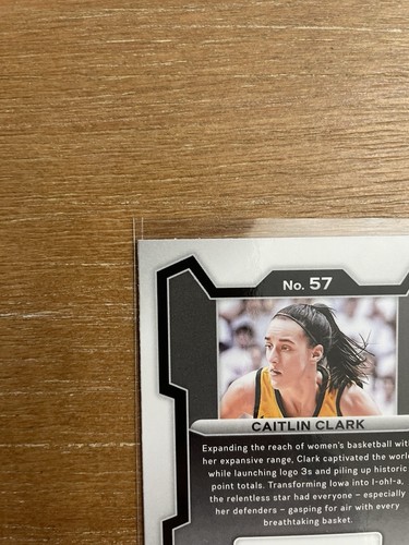 Tarjeta de novato Panini Prizm Draft Picks Caitlin Clark #57 2024 base radiocontrol WNBA - Imagen 11 de 11
