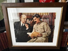 Сталин Ленин портрет Stalin Lenin Portrait Picture советская сср Картина Россия