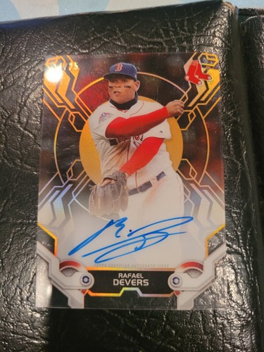 GIANTS Rafael Devers 2019 Topps High Tek Autographs Orange SSP/25 HOT TRADE SF!! - Picture 4 of 4