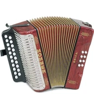 Hohner Diatonic Button Accordion 1600/2 Erica Two-Row GC, Red