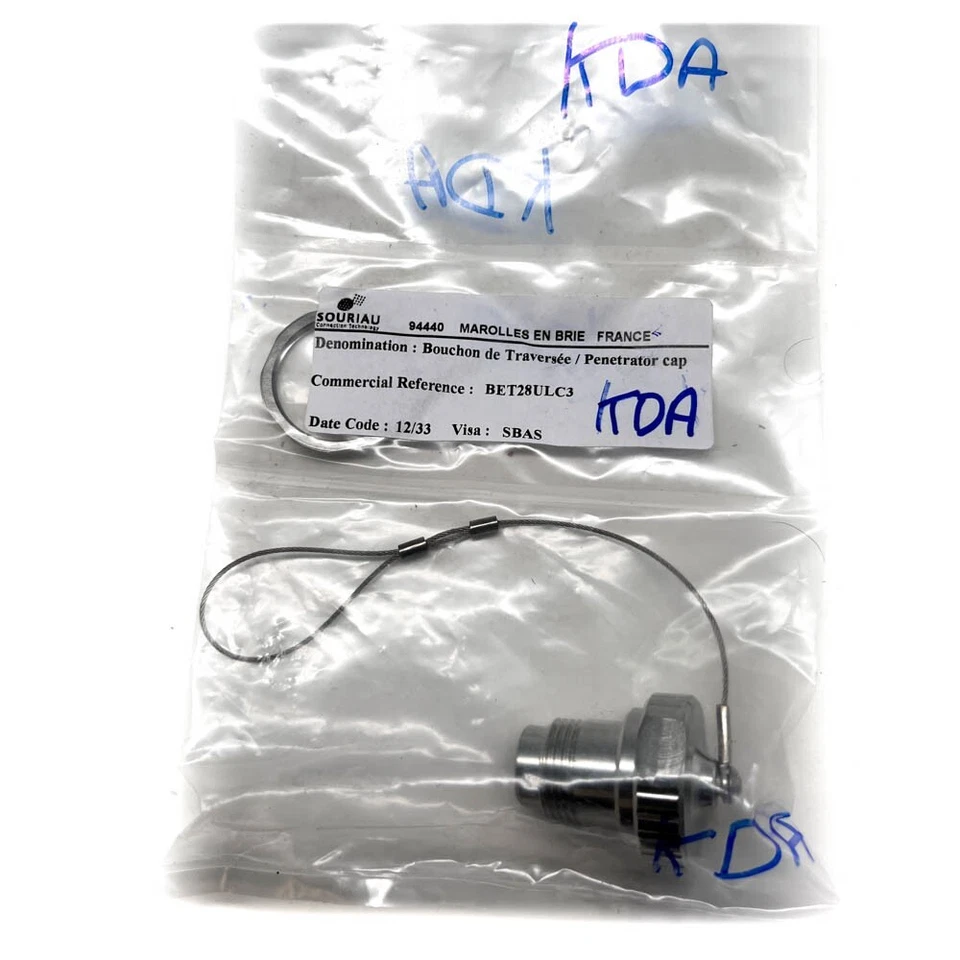 Souriau BET28ULC3 Stainless Steel Penetrator Cap Kit BET 2-8 ULC 3 12 33 - Image 2 of 4
