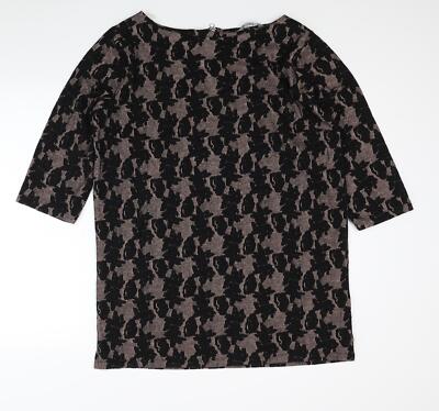 Muskat Damen schwarz Polyestermischung Tunika Bluse Größe 12