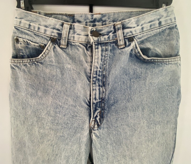 Vintage Late 80s Big John Japanese Acid wash Denim Blue Jeans Made in Japan