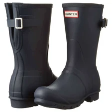 Hunter WFS1013RMA Womens Original Short Back Adjustable Black Boots