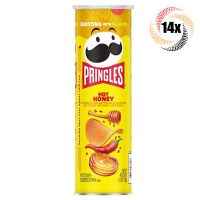 14x Cans Pringles Hot Honey Bursting Flavor Potato Crisps Chips | 5.5oz