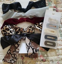 New Women/girls Barrettes Hairbows accessories set. Animal print, sparkle