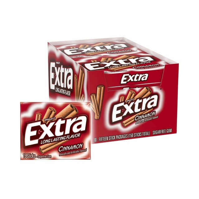 10pcs Extra Cinnamon Sugarfree Gum 15 Count for sale online eBay