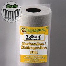 Gartenvlies Geovlies Geotextil Drainagevlies 150g / 120g 1m & 1,5m breit %