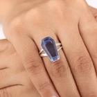 Natural Tanzanite Gemstone 925 Sterling Silver Jewelry Handmade Ring For Women