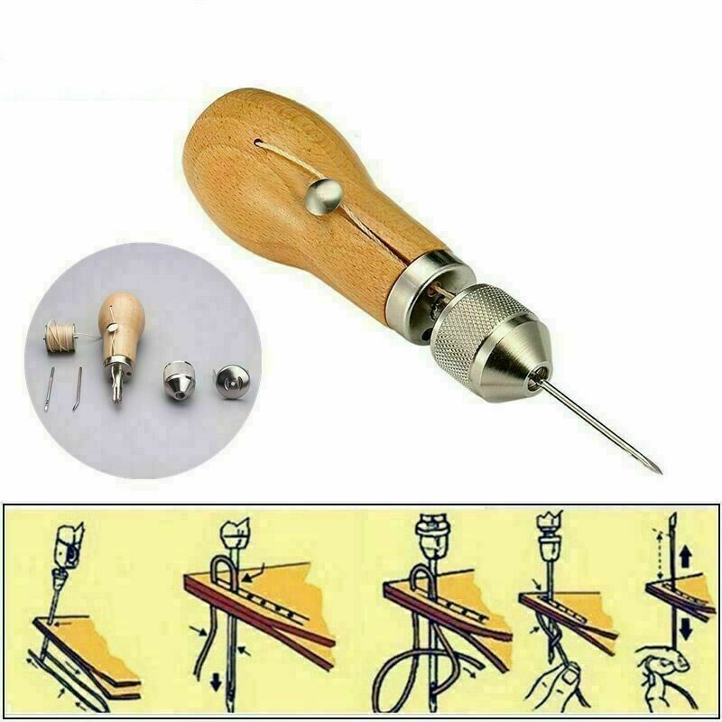 Professional Leather Sail Canvas Speedy Stitcher DIY Sewing Awl Repair Tool Kit