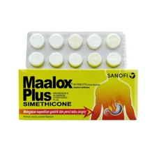1 X Maalox Plus Simethicone Tab 40's For Relief of Gastric and Stomach Wind