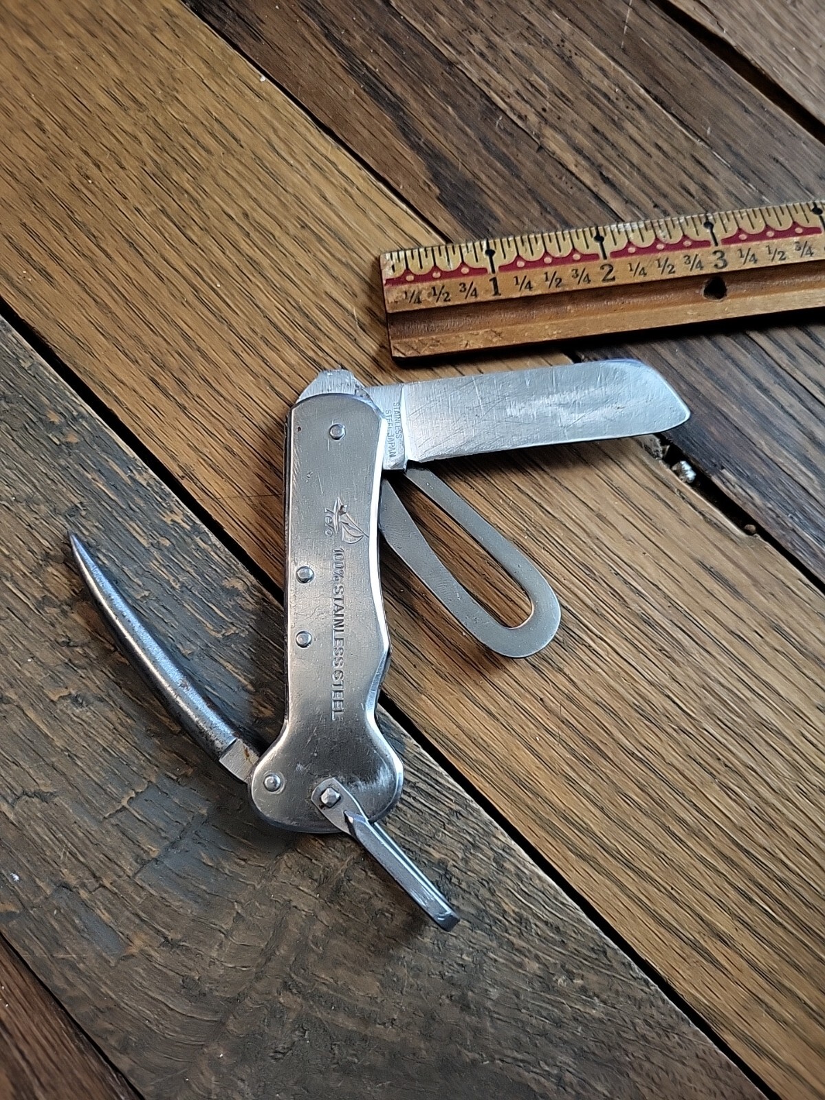 Vintage TELO Stainless Sailors Pocket Rigging Knife W/Marlin Spike Japan eBay