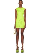 VERSACE Green Wrap Mini Dress Size 6 Brand New GENUINE RRP £1390 #O9
