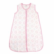Hudson Baby Muslin Wearable Safe Sleeping Bag Blanket, Pink Damask