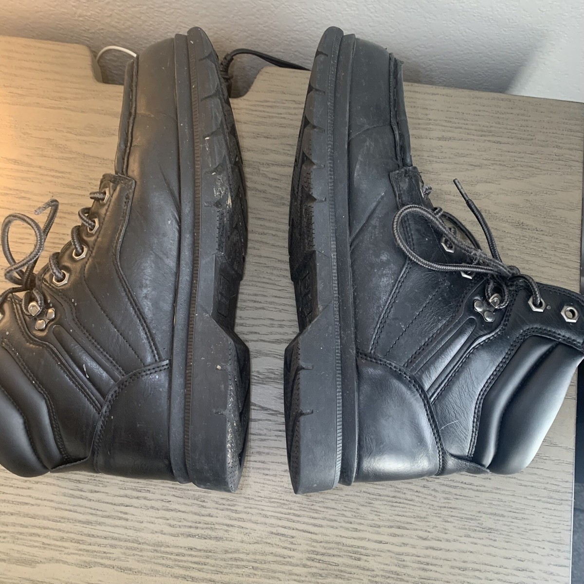 Eddie Bauer Workwear Steel Toe Black Boots Mens Size 11 M 