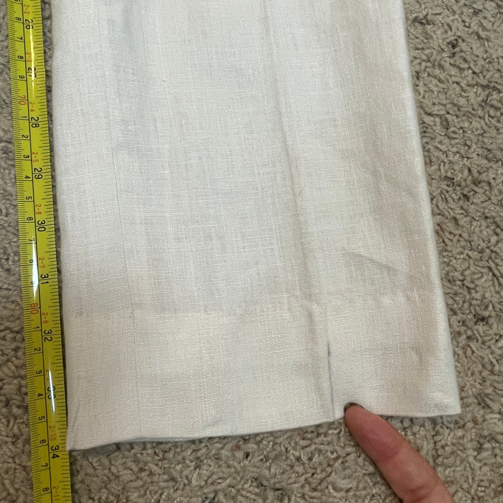 Studio Suits Bespoke Suit Mens 42L 100 Linen Ivory B… Gem