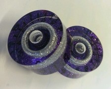 2 CTS Split Shaft Guitar speed volume/tone knobs. Purple/Sliver Flake. JAT