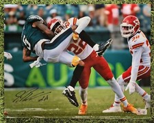 JUAN THORNHILL Kansas City Chiefs Autographed / Signed 11x14 Photo Blue Ink