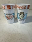 Vintage Coca Cola Minnesota Twins Gary Gaetti Plastic Cup Lot Set Of 2
