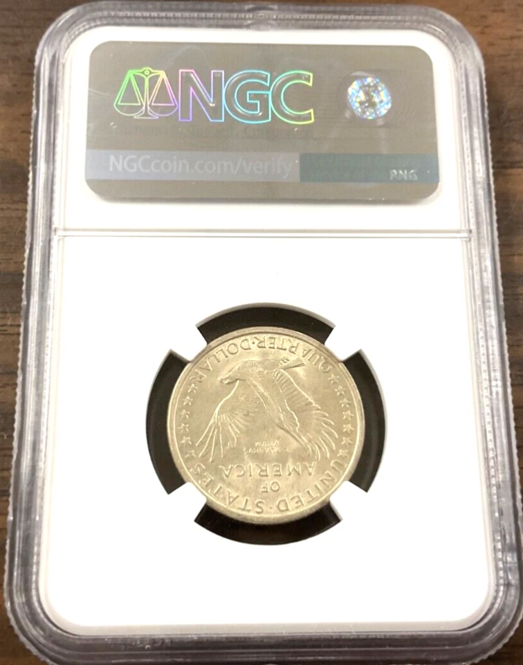 1917-D TYPE 1 Standing Liberty Quarter 25C NGC MS63FH - Die Crack reverse. - Image 4 of 4