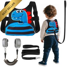 Toddler Leash Kids Baby Harness Anti Lost Wrist Link Safety Walking Blue Black