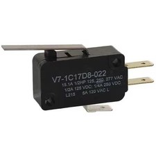 Honeywell V7-1C17d8-022 Miniature Snap Action Switch, Lever, Long Actuator, Spdt