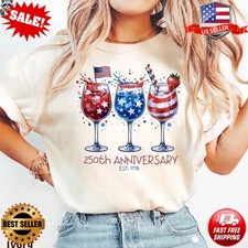 America 250th Anniversary Shirt Patriotic 4th of July T-Shirt  S-5XL multicolor