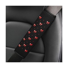 Bling Car Seat Belt Cover, 2PCS Rhinestone Cute Bow Comfort Vehicle Seatbelt ...
