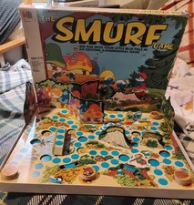 Vintage The SMURF Board Game 3D Dimensional Game 1981 Milton