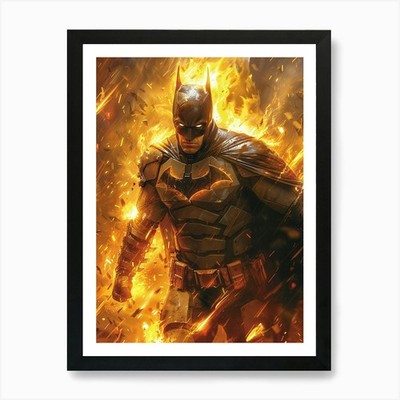 Batman 09 Kunstdruck gerahmt Wandbild Poster Leinwanddruck Bild